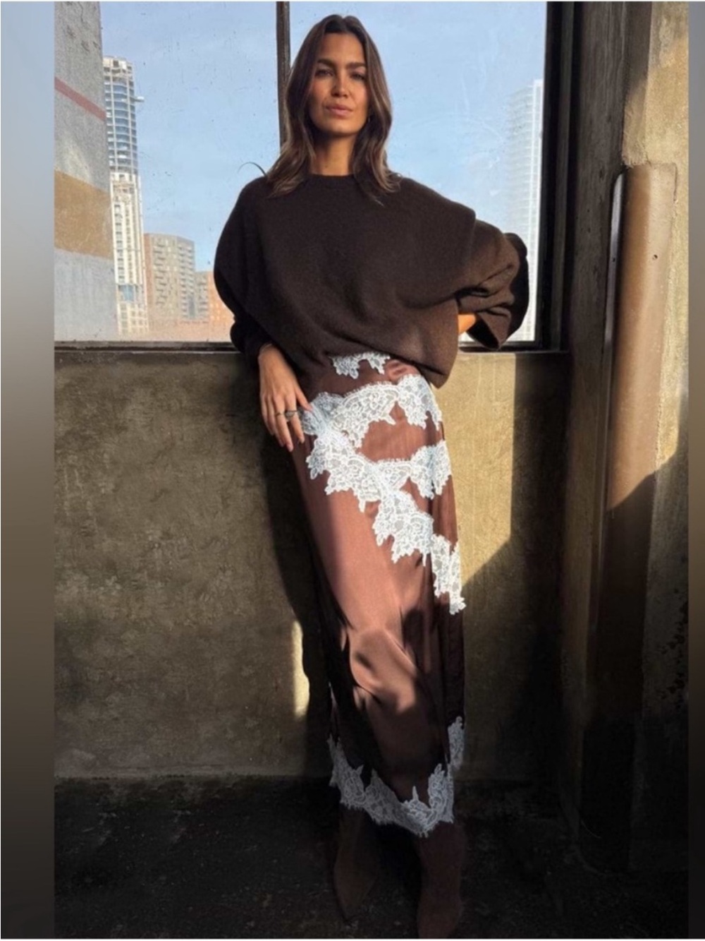 NWT Never Fully Dress Chocolate Melanie Skirt in Brown - Picture 7 of 12